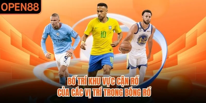 Bố trí khu vực cận rổ của các vị trí trong bóng rổ